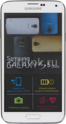  Samsung SM-G900F GALAXY S 5 (16Gb) DUOS   3G 2Sim 5.1" And4.4 WiFi BT GPS