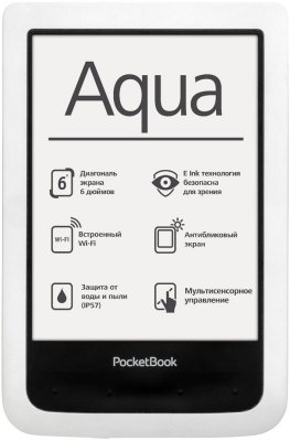   PocketBook Aqua 640 6" E-Ink Pearl 600x800 capacitive touch 1.0Ghz 256Mb/4Gb SD 