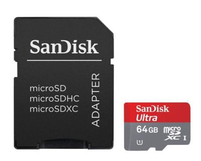   64Gb - SanDisk Ultra - Micro Secure Digital HC Class 10 SDSDQUI-064G-U46