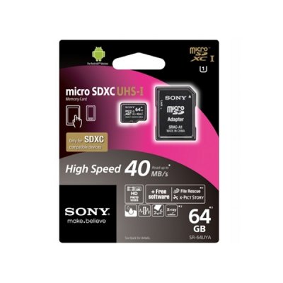   64Gb - Sony UHS-1 Class 10 SR-64UYA