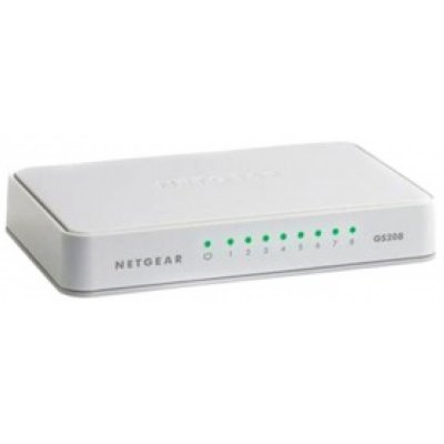  Netgear (GS208-100PES) 8- 10/100/1000 /, 