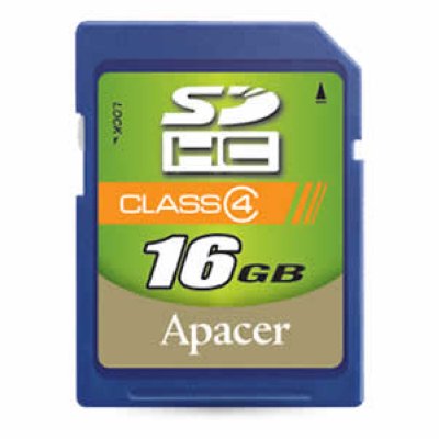   Apacer (microSDHC-16Gb Class4) microSDHC Memory Card