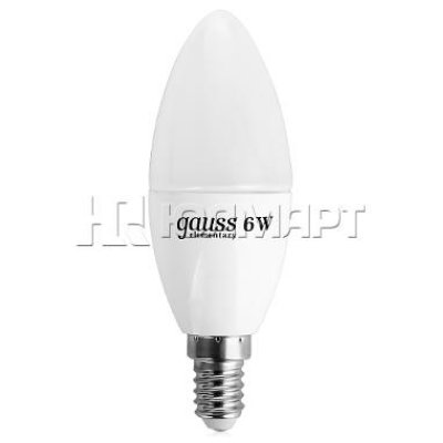   Gauss LED Globe-dim Crystal Clear E14 6W 2700K 