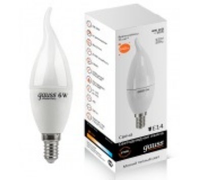   Gauss LED Elementary Candle Tailed 6W E14 2700K LD34116