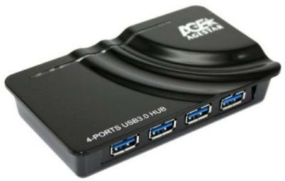 USB- Agestar 3UH1 Black (4xUSB3.0)