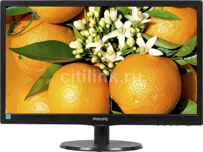  23" PHILIPS 233V5LHAB/00(01) Black (LED, LCD, Wide, 1920x1080, 5 ms, 170/160, 250 cd/m, 10