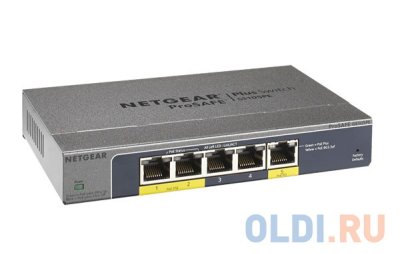 NETGEAR (GS105PE-10000S) ProSafe Gigabit Switch (2UTP 10/100/1000Mbps +2UTP 1000Mbps PoE PSE