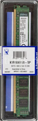  DDR3 8Gb 1600MHz Kingston (KVR16N11/8-SP) unbuffered Ret