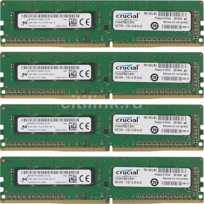  DDR4 4x4Gb 2133MHz Crucial (CT4K4G4DFS8213) RTL Unbuff 1.2V SR CL16