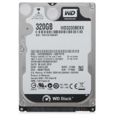   2.5" 320.0 Gb WD3200BEKT Scorpio Black, SATA II (16mb, 7200rpm)