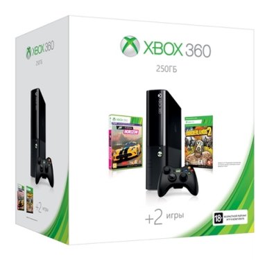   Microsoft XBox 360 E 250Gb (N2V-00110) + Borderlands 2 + Forza Horizon