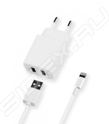    2 x USB 2.1  + - 8-pin  Apple (Deppa Ultra 11354) ()