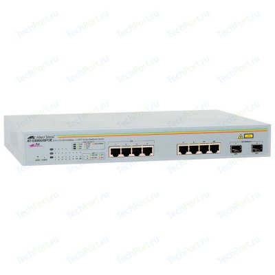  Allied Telesis AT-GS950/8POE-50, 8-port 10/100/1000TX WebSmart POE switch with 2 SFP