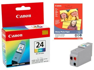 BCI-24 CANON   Color + Black +   SG-101 cards. .