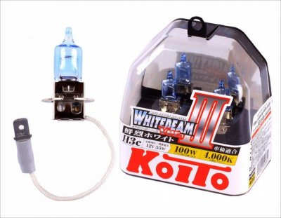   KOITO H3 Whitebeam 4000K 12V 55W,  2 , P0752W