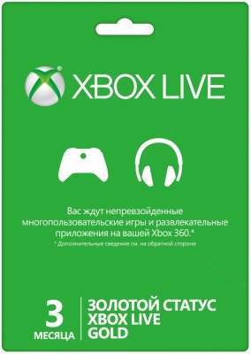   Microsoft XBOX Live Gold 3 