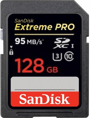   128Gb - Sandisk Extreme Pro - Secure Digital HC UHS-I U3 Class 10 SDSDXP-128G-A46 / SDS