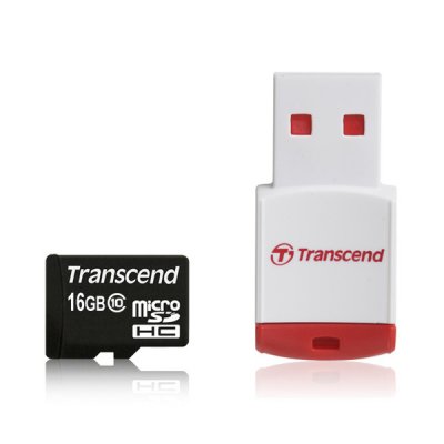   16Gb - Transcend - Micro Secure Digital HC Class 10 TS16GUSDHC10-P3 c -