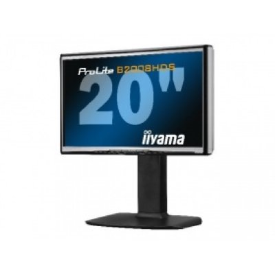  20" Iiyama B2080HSD-B1 ProLite 1600x900 0.277mm; 5ms; 250cd/m2; 1000:1; DVI-D; D-Sub