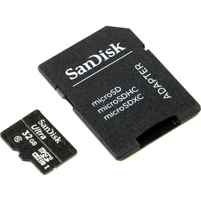   32Gb microSDHC SanDisk Ultra (SDSDQL-032G-R35A), Class 10, UHS-I, RTL