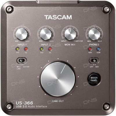   Tascam US-366 (RTL) (Analog 4in/2out  2in/4out, S/PDIF in/out, 24Bit/192kHz, USB2.