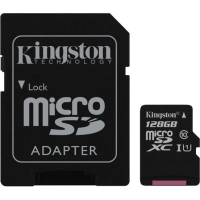   SDXC 128GB Class 10 Kingston SDA10/128GB UHS-I Read 90Mb/s Write 45Mb/s