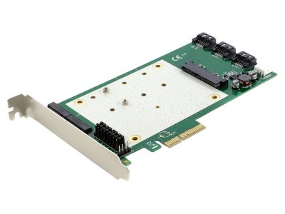  Espada (FG-EST19A-1-BU01) (OEM) PCI-Ex4, SATA 6Gb/s, 3.port-int, mSATA,2xM.2 22xx B