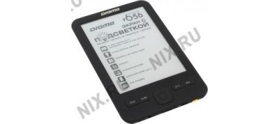   Digma R656 (Black) (6", mono, 1024x758, 4Gb,FB2/PDF/DJVU/RTF/CHM/EPUB/JPG/BMP/MP3,