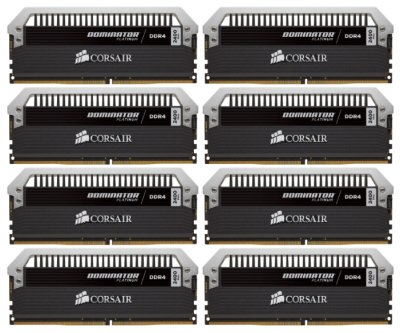   DDR4 64Gb 2400MHz PC-19200 Corsair Dominator Platinum (CMD64GX4M8A2400C14) 8x8Gb