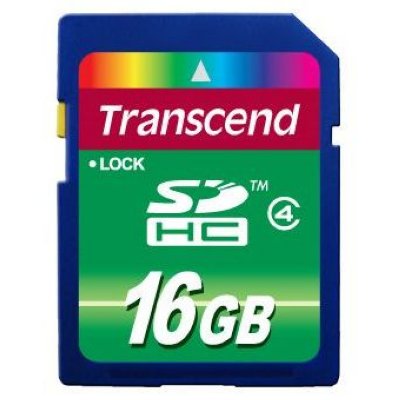   MicroSD 16Gb Transcend (TS16GUSDHC10-P3) Class 10 microSDHC + USB2.0 Card reader