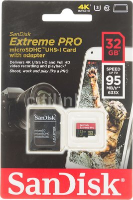   microSDHC 32Gb Class10 Sandisk SDSDQXP-032G-G46A