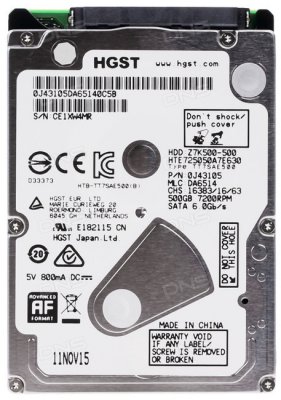   2.5" SATA3 500  Hitachi Travelstar Z7K500 7200 rpm 32  ( HTS725050A7E630 _0J26005 )