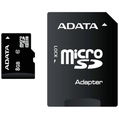   MicroSD 8Gb A-DATA (AUSDH8GCL10-R) Class 10 microSDHC