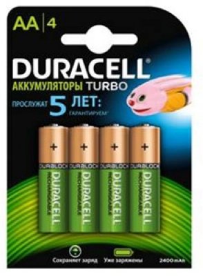  2500 mAh Duracell Turbo HR6-4BL AA 4 