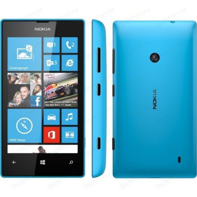  NOKIA Lumia 520 Cyan (1GHz, 512MbRAM, 4" 800x480 IPS, 3G+BT+WiFi+GPS/, 8Gb+microSD,