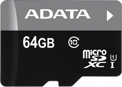   ADATA   64Gb Premier Microsdxc Class 10 Uhs-I U1 Otg/usb Reader (Ausdx64Guicl1