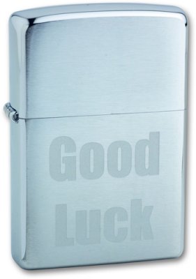  ZIPPO Good Luck Brushed Chrome,   -.., ., ., 36  56  1