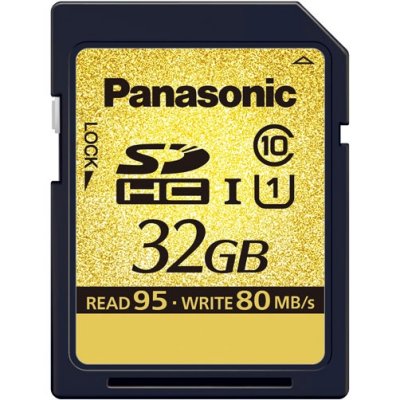   Panasonic SDHC 32Gb 95MB/s, Class 10, UHS-I U1 (RP-SDA32GE1K)