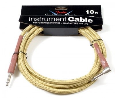  KLOTZ FENDER CUSTOM SHOP 10` ANGLE INSTRUMENT CABLE TWEED