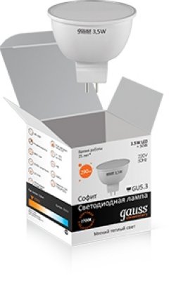    Gauss Elementary LED MR16 3.5W 4100K LD13524