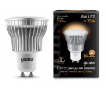   Gauss LED GU10 8W SMD AC150-265V 2700K EB101106108