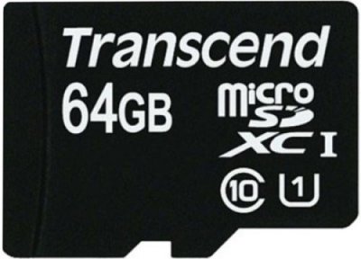   64Gb SDXC Transcend Ultimate (TS64GSDU3X), Class 10, UHS-I, U3, R95 - W85 Mb/s, RTL