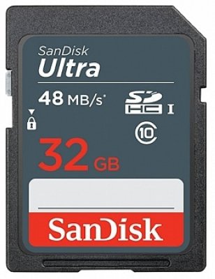   Sandisk Ultra SDHC Class 10 UHS-I 48MB/s 32GB / SDSDUNB-032G-GN3IN