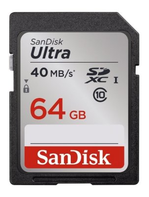   Sandisk Ultra SDXC Class 10 UHS-I 40MB/s 64GB (SDSDUN-064G-G46 SDXC)