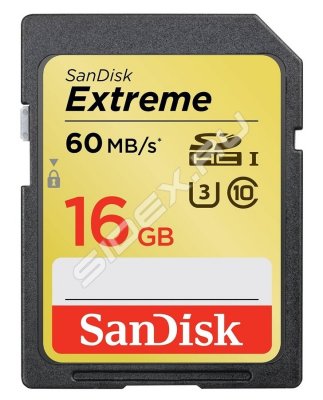   SDHC SanDisk Extreme 16Gb Class10 UHS-I (U3) (SDSDXN-016G-G46)