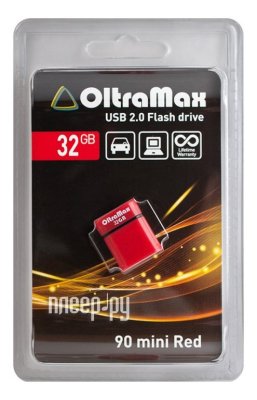  OltraMax USB Flash 32Gb - 90 Red OM032GB-mini-90-R