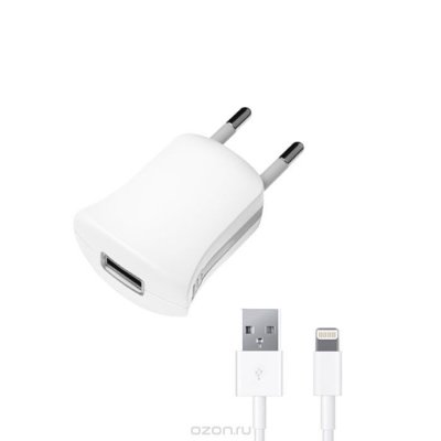 Deppa   Ultra 2xUSB 8-pin for iPhone / iPod White 11356 