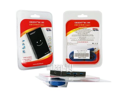 USB- 4-port USB3.0 Hub ORIENT BC-305