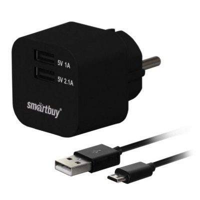   SmartBuy Volt Combo 2xUSB 3.1A + MicroUSB SBP-2050 Black