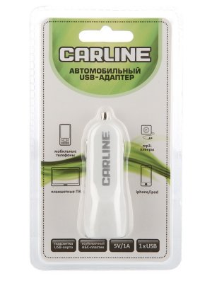   CARLINE 1xUSB 1A 12/24V White